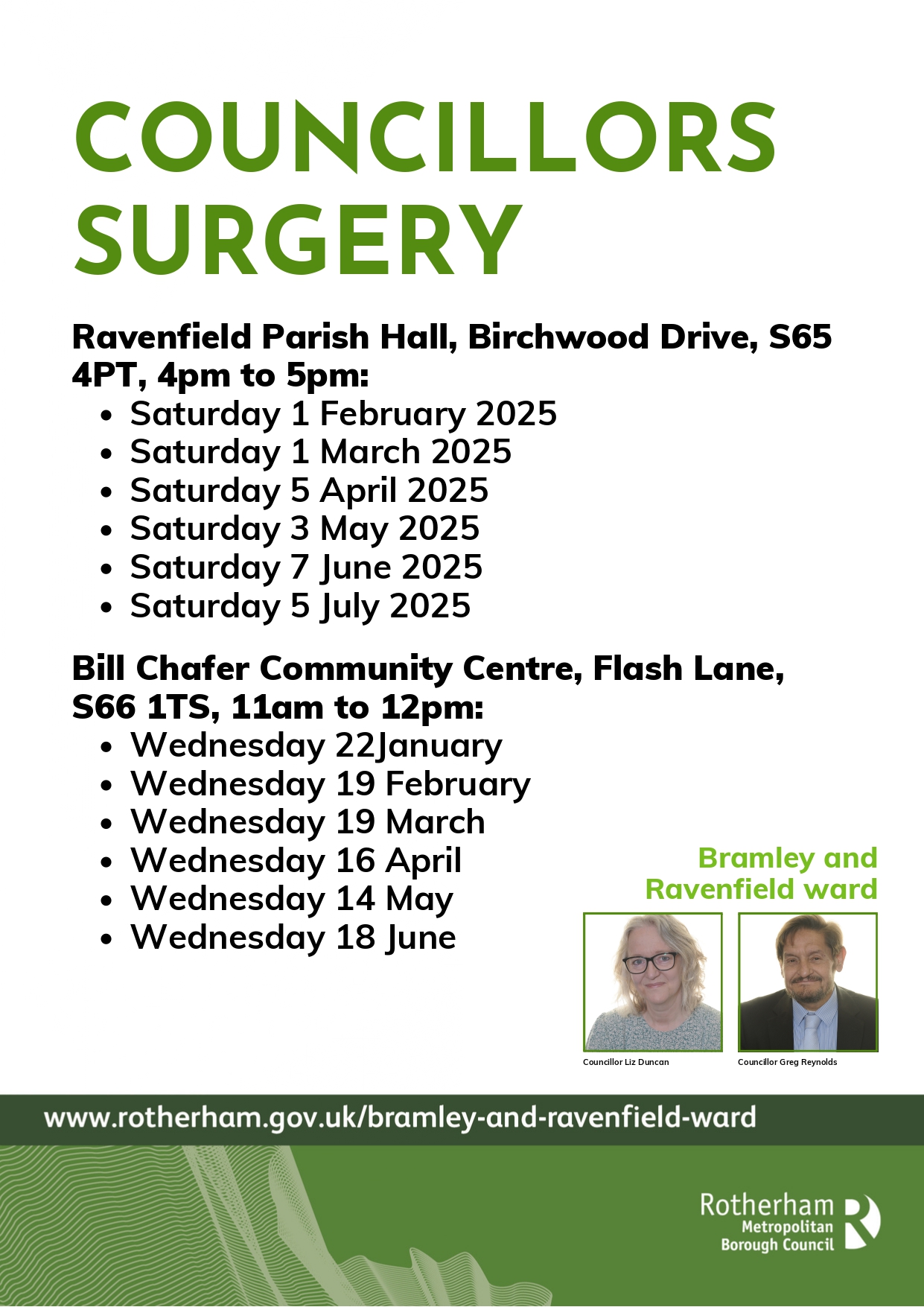 Ward Councillor Surgery Dates