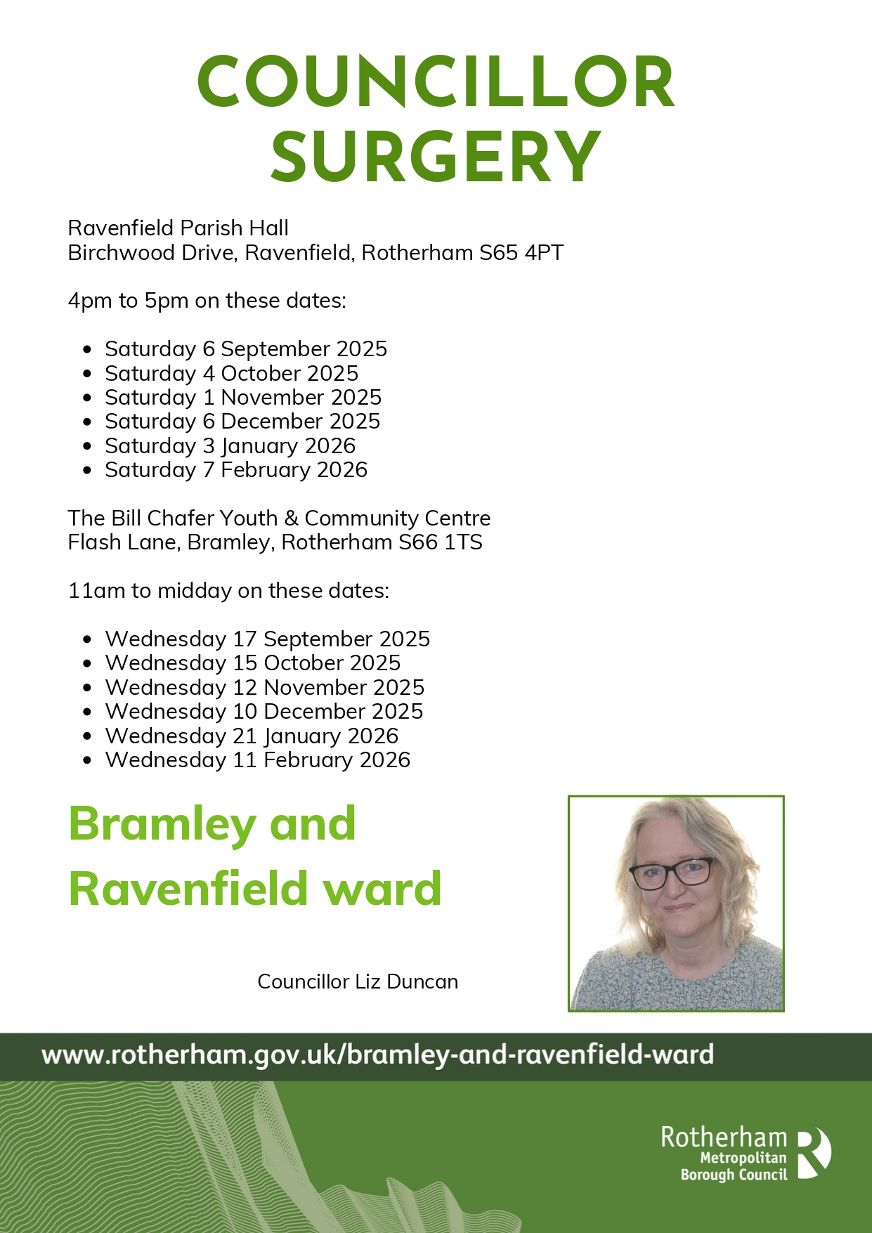 Ward Councillor Surgery Dates